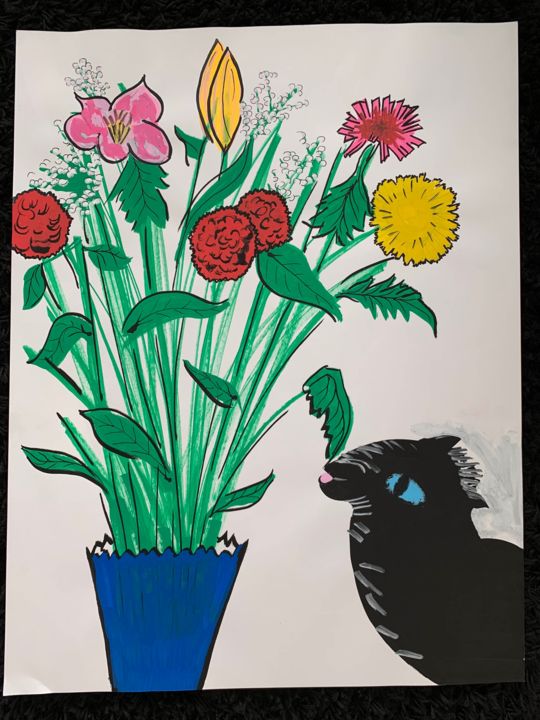 Nature vivante dont Figaro 绘画, 25.6x19.7 in