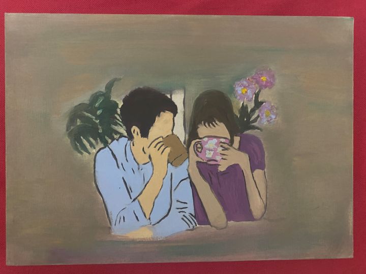Drawing titled "psychological" by Caner Aydemir, Original Artwork, Watercolor