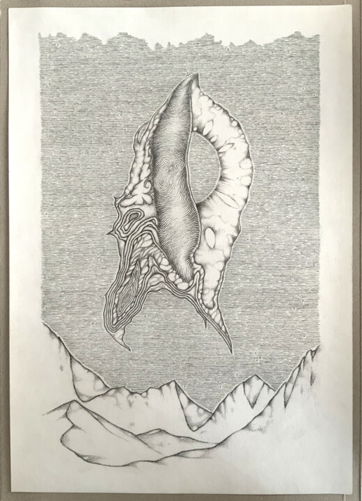 Le temps déraciné ** 图画, 16.5x11.7 in
