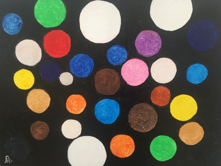Des bulles de rêves 绘画, 23.6x31.5 in