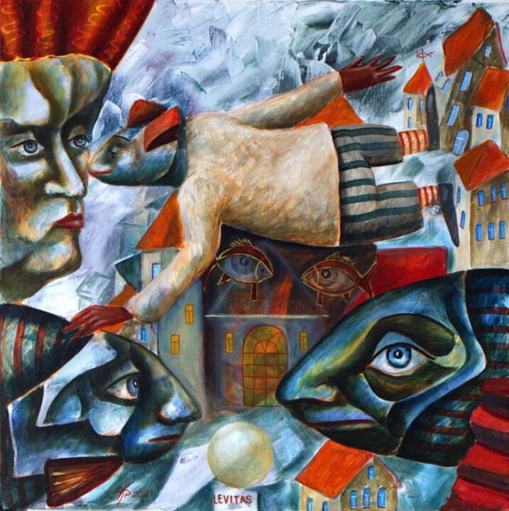 LEVITAS . ЛЕВИТАЦИЯ 绘画, 24x24 in