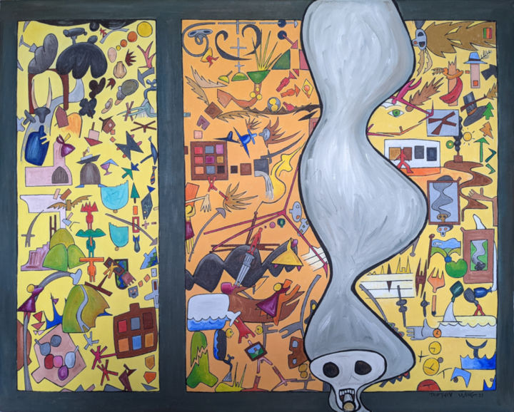 Painting titled "Triptych" by Gerald Shepherd F.F.P.S., Original Artwork, Oil