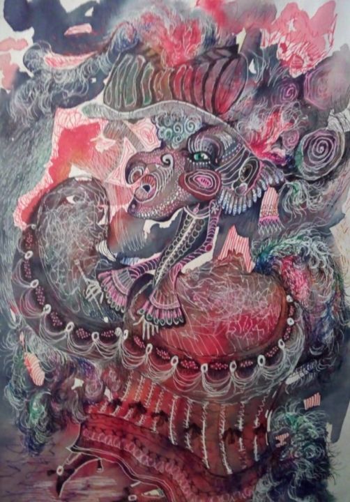 图画 标题为“Фрейлина” 由Светлана Ковкова, 原创艺术品, 圆珠笔