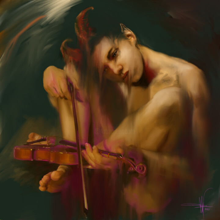 Pink Concerto 数字艺术, 24x24 in