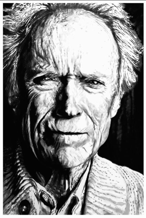 Clint Eastwood 图画, 47.2x31.5 in
