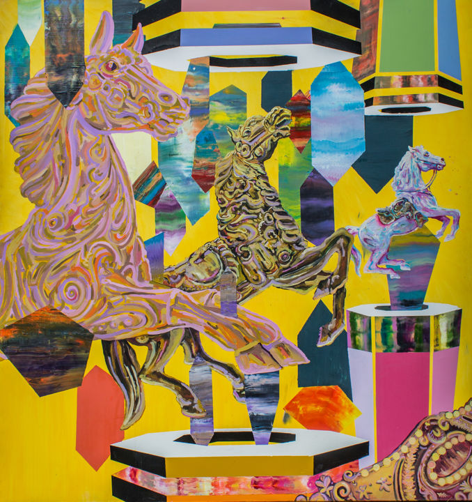 Intergalactic Space Magnetically Charged 绘画, 66.9x63 in