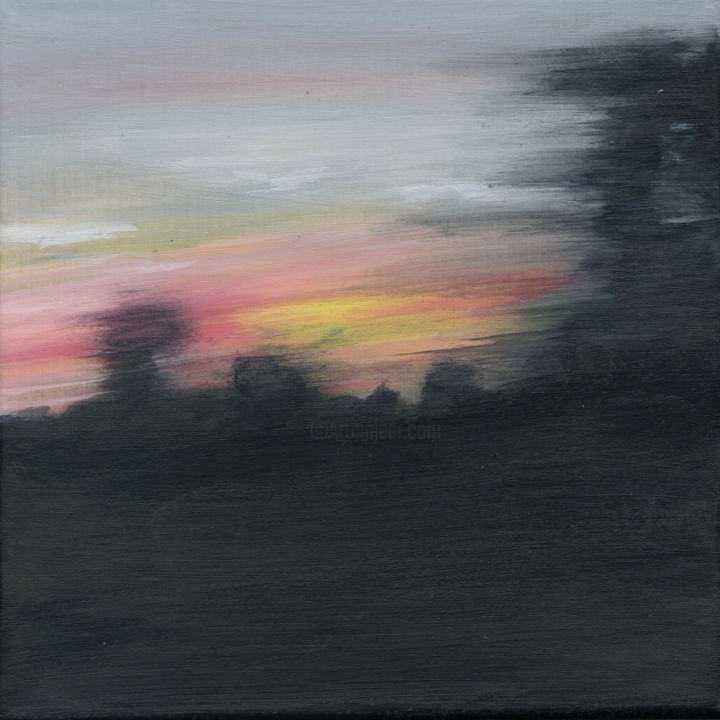 Painting titled "Durée limitée : Km…" by Martine Lafont, Original Artwork, Acrylic Mounted on Wood Stretcher frame