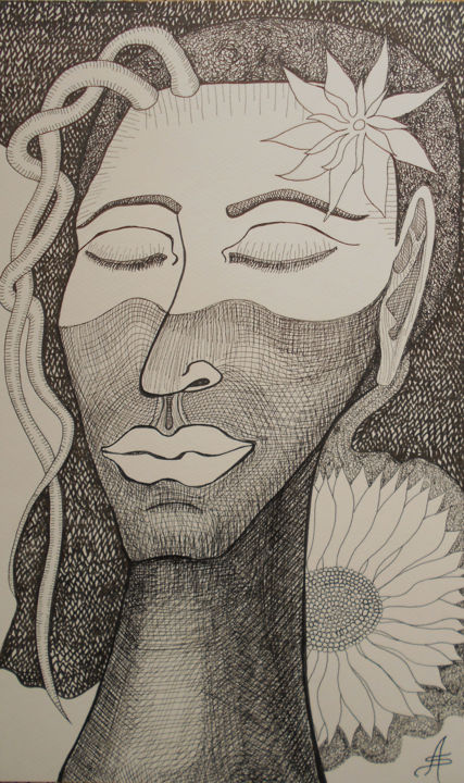 Le Voile du sommeil 图画, 19.7x11.8 in