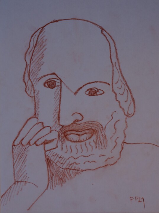 Penseur grec - 1 图画, 10.6x7.9 in
