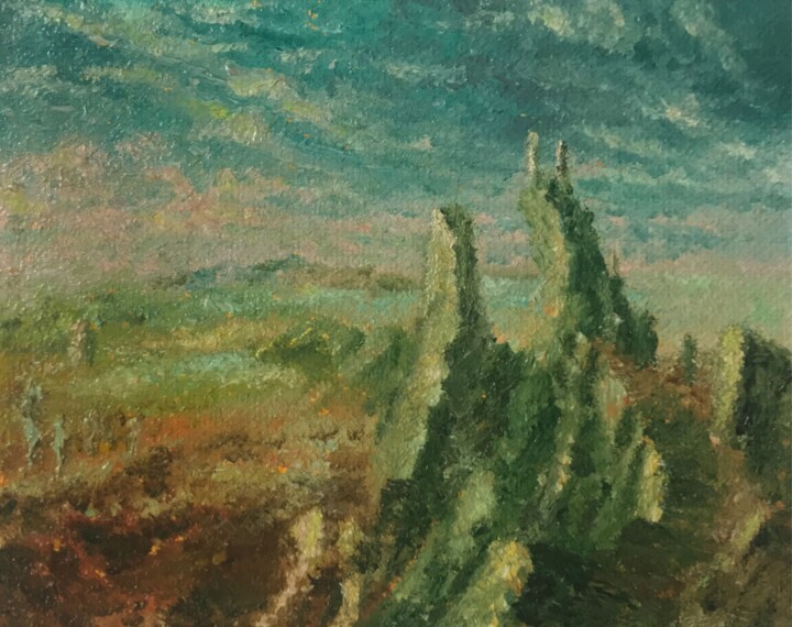 Горные тропы 3 绘画, 7.5x9.5 in