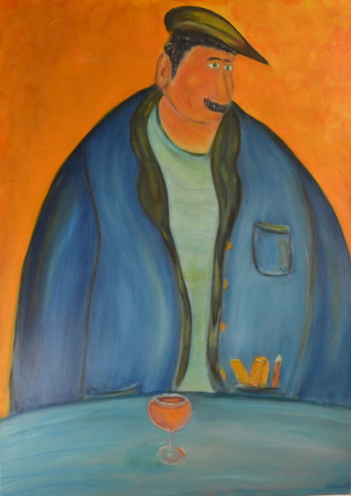 Le charpentier. 绘画, 27.6x19.7 in