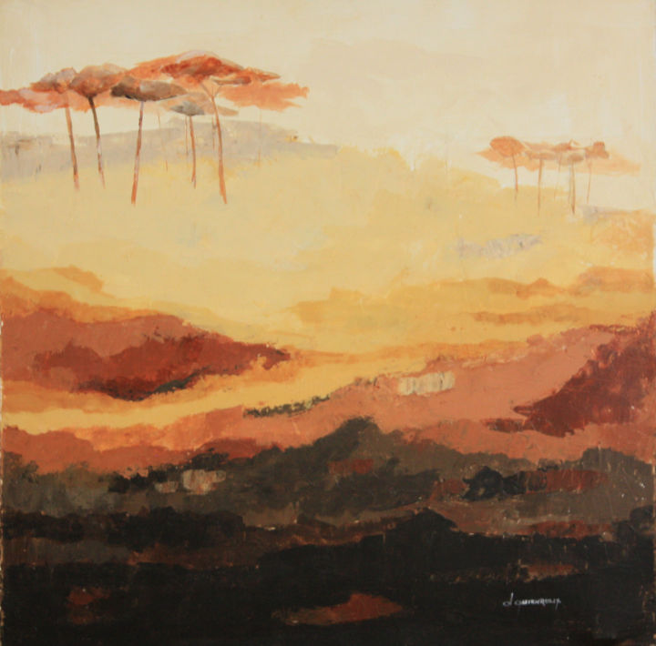 Peinture intitulée "Pinede" par Daniel Quievreux, Œuvre d'art originale, Acrylique