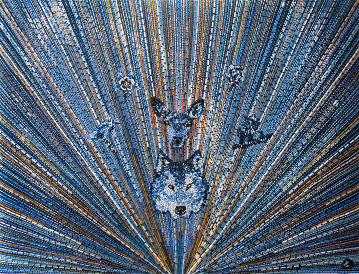纺织艺术,  13.6x17.9 in 