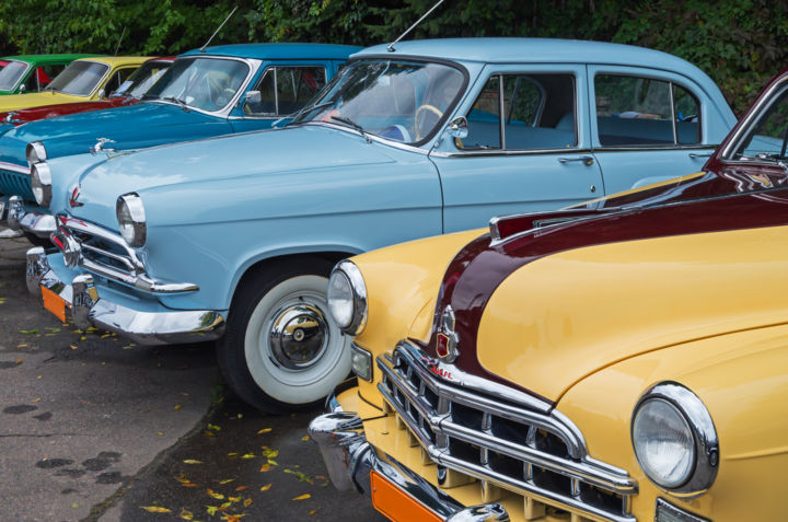Exhibition of Soviet retro cars 摄影
