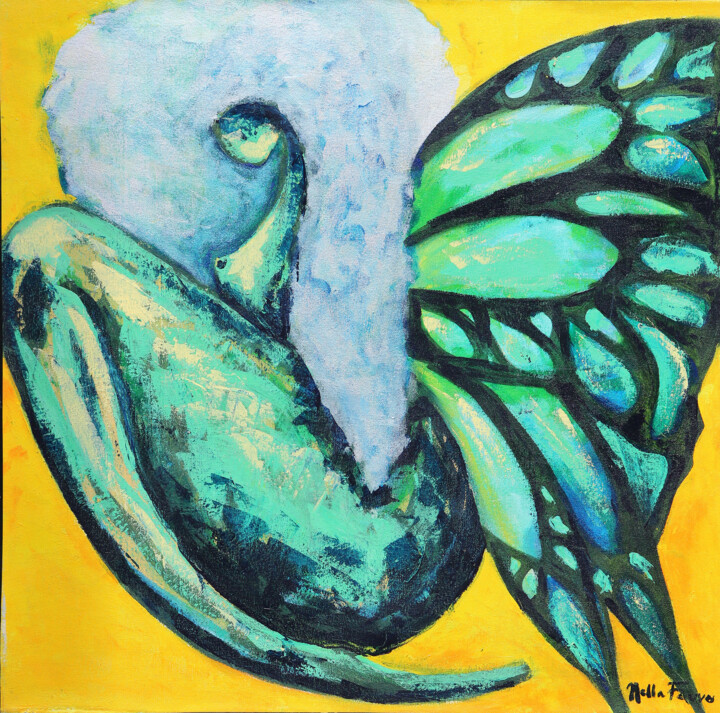 Papillon Fairy 绘画, 31.5x31.5 in
