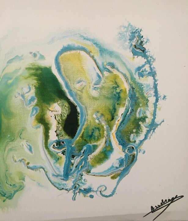 Peinture intitulée "Un secret bien gardé" par Audran, Œuvre d'art originale, Acrylique