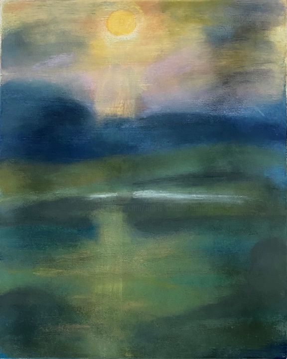 Rêverie sous la lune 绘画, 19.7x15.8 in