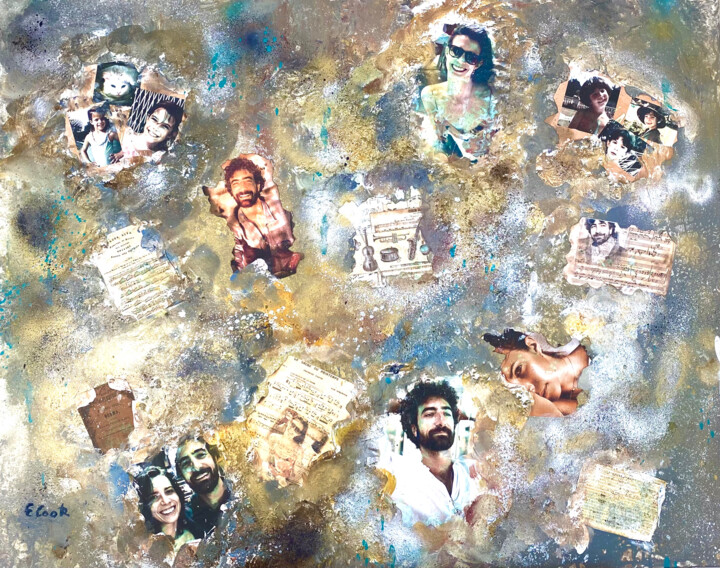 Collages titled "Precious Memories" by Elisa Cook Benbassat Bassat, Original Artwork, Acrylic