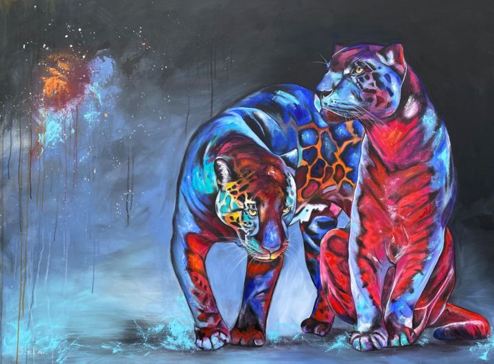 black sisters 绘画, 47.2x63 in