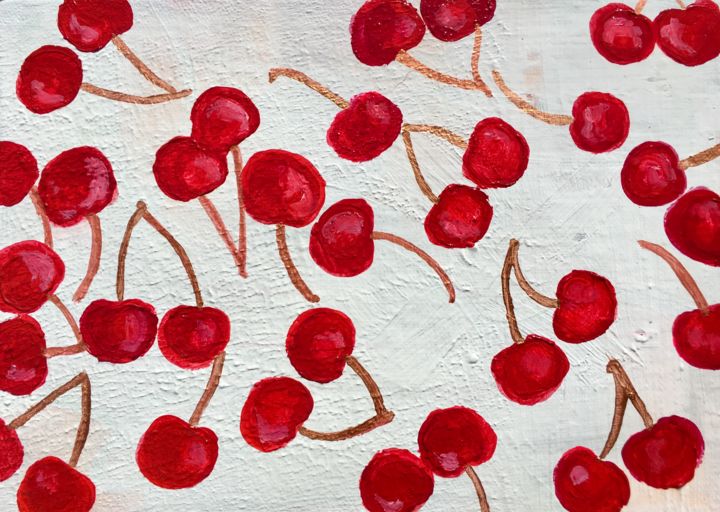 제목이 "CHERRY, cerise, sca…"인 미술작품 Veera Zukova로, 원작, 아크릴 판지에 장착됨