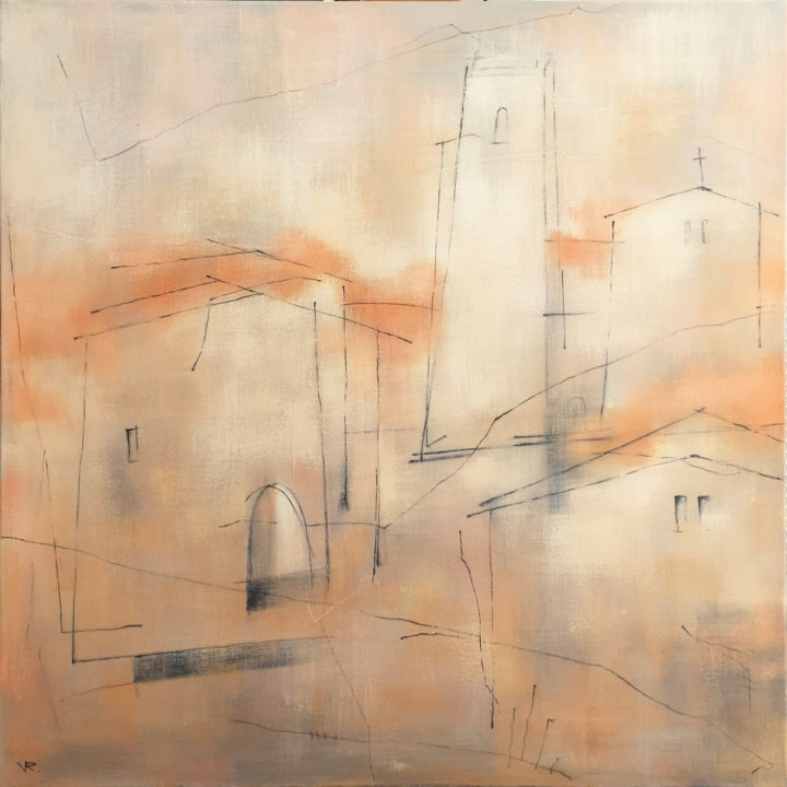 Painting titled "Cote d'Azur #12" by Rogin Viacheslav (Bashlyk), Original Artwork, Acrylic