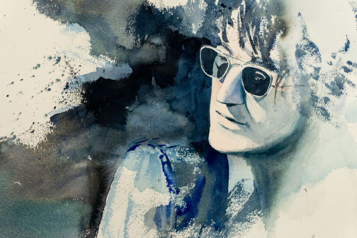 John Lennon 绘画, 15x22.4 in