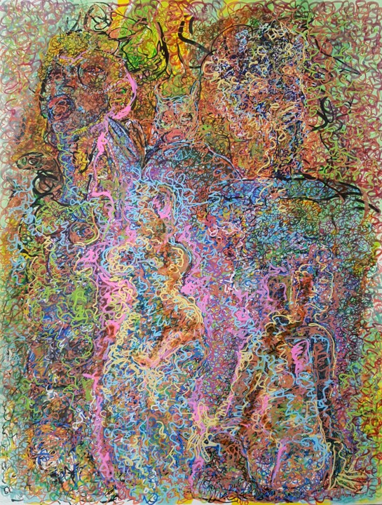 " Les 3 Grâces " 图画, 27.6x19.7 in