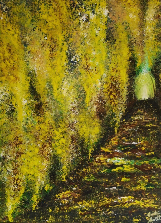 GOLDEN RAIN PATH 绘画, 27.6x19.7 in