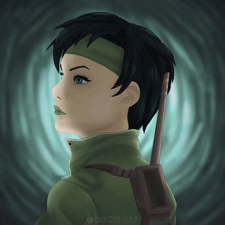 Arts numériques intitulée "Jade (Beyond Good a…" par Meri, Œuvre d'art originale, Peinture numérique