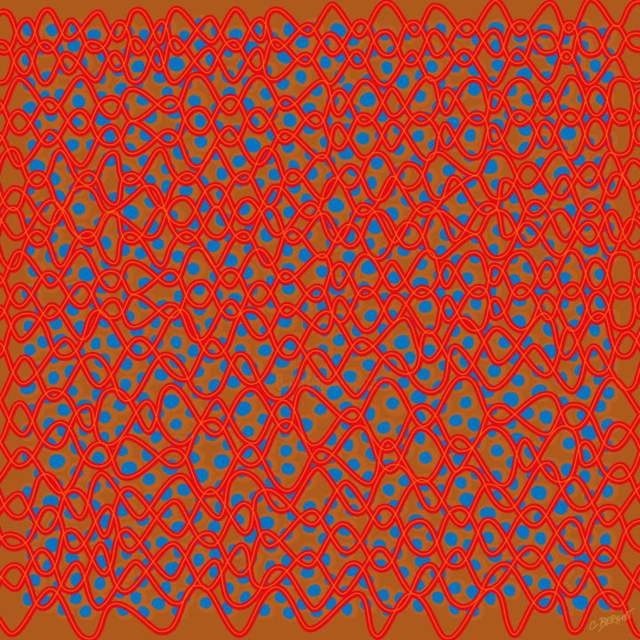 Digital Arts titled "ONDULATIONS" by Caroline Berthet, Original Artwork, Digital Painting