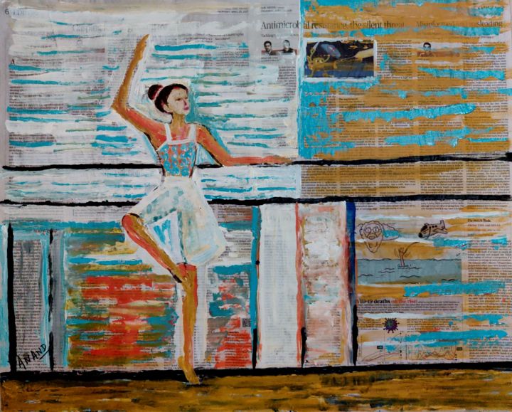 BALLET-12 绘画, 21.5x27.5 in