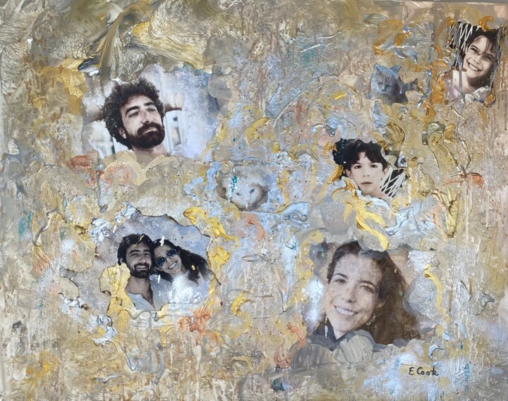 Collages titled "Family Matters" by Elisa Cook Benbassat Bassat, Original Artwork, Acrylic
