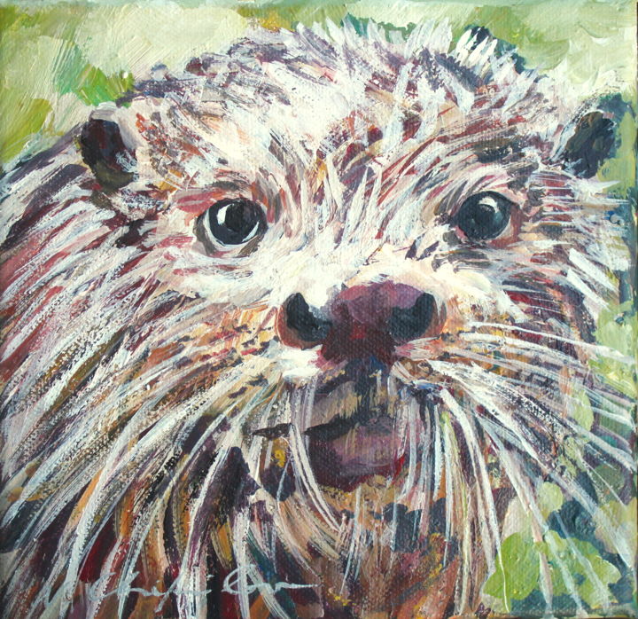 Peinture intitulée "Castor 1" par Nathalia Chipilova, Œuvre d'art originale, Acrylique