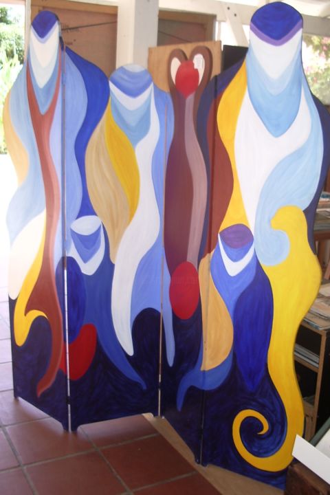 Painting titled "OASIS SUITE" by Kristyan Boutier, Original Artwork, Acrylic
