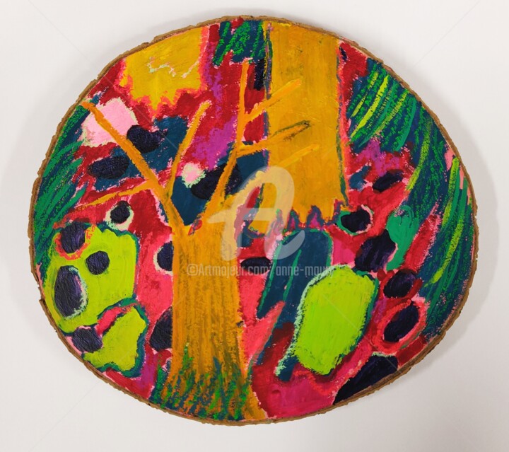 Petite forêt #39 绘画, 9.8x9.8 in
