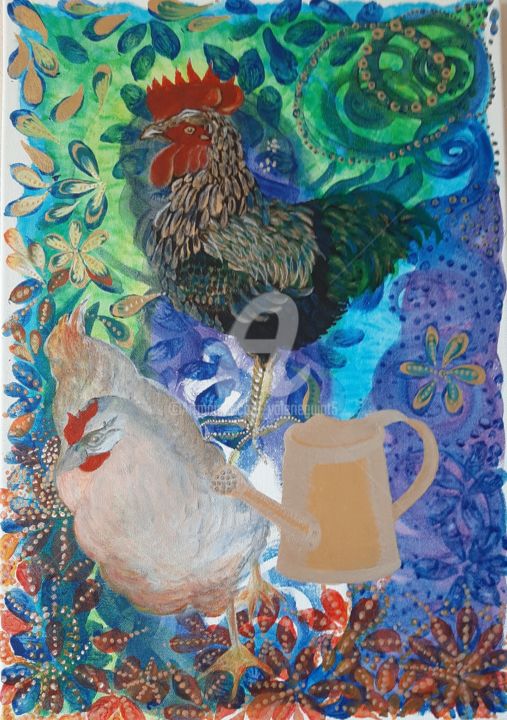 绘画,  21.7x15 in 