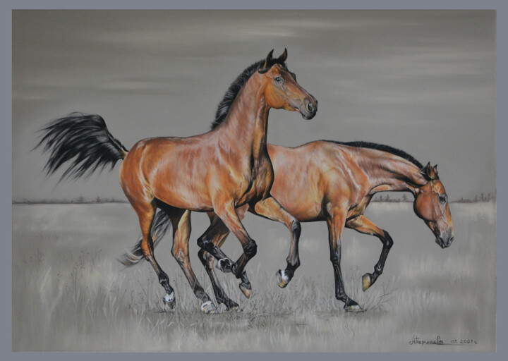 Redhead couple 图画, 19.7x27.6 in