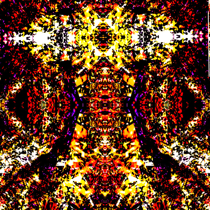 Arte digitale intitolato "Luci su un prato di…" da Mangani', Opera d'arte originale, Pittura digitale