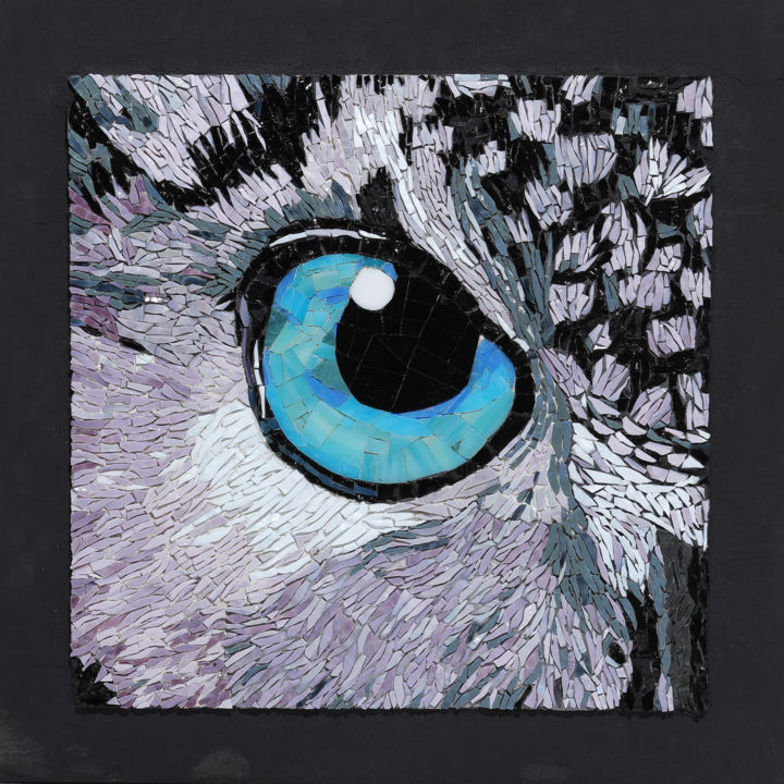 Mosaic "Sight" 雕塑, 19.7x19.7 in