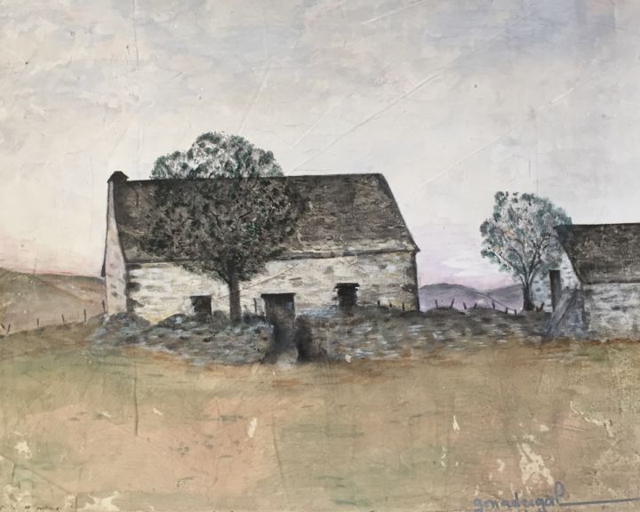 Buron du Théron - Aubrac 绘画, 19.7x23.6 in