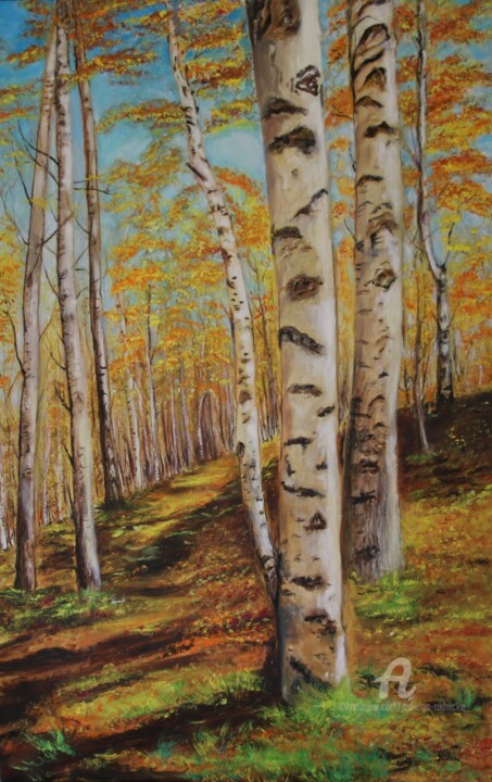 Birken Painting, 45.3x29.5 in