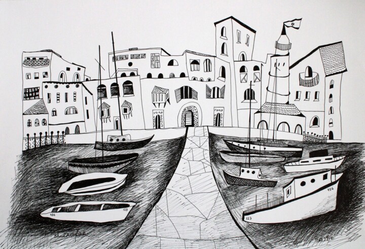 view at Jaffa 图画, 13.4x18.9 in