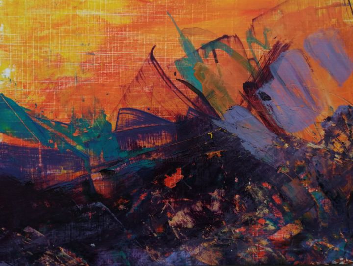 Malarstwo zatytułowany „Abstraction” autorstwa Olga David, Oryginalna praca, Akryl