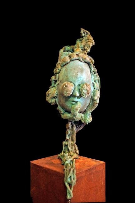 Sculptuur getiteld "ECLOSIÓN" door Eduardo Molero, Origineel Kunstwerk, Metalen