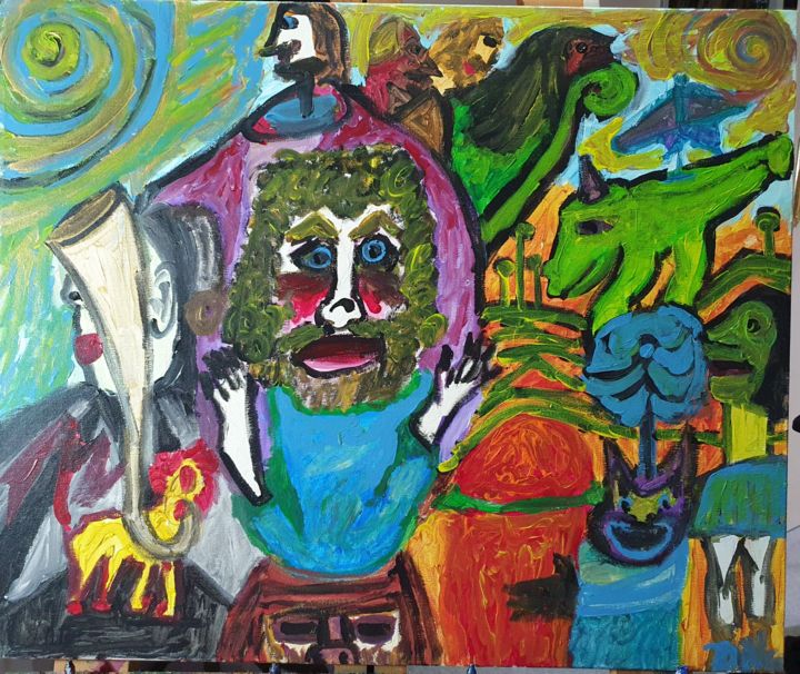 Mi mundo clama su verdad 绘画, 21.3x25.6 in