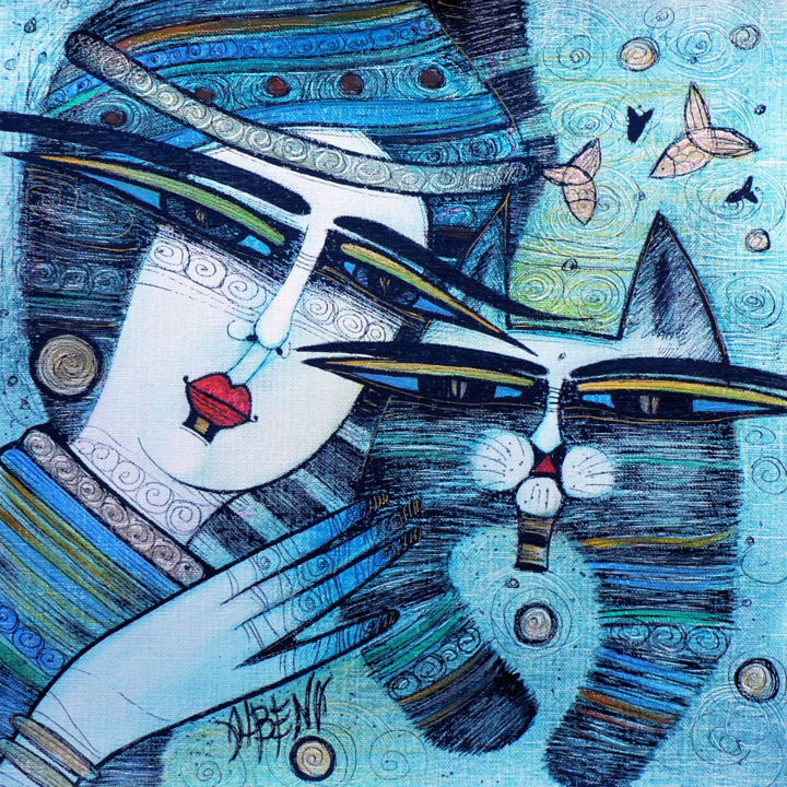 Mon ami le chat 21x30 cm 印花与版画, 8.3x8.3 in