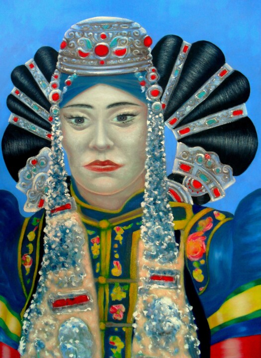 제목이 "Mongolian wedding"인 미술작품 Corinne Courlet로, 원작, 아크릴