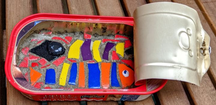 Sardines en boite 雕塑, 2.8x3.9 in