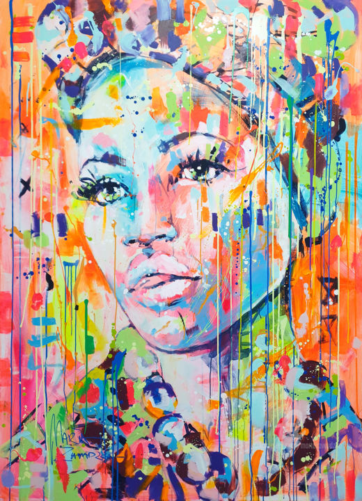 Pintura titulada "Maya" por Marta Zawadzka, Obra de arte original, Acrílico Montado en Bastidor de camilla de madera
