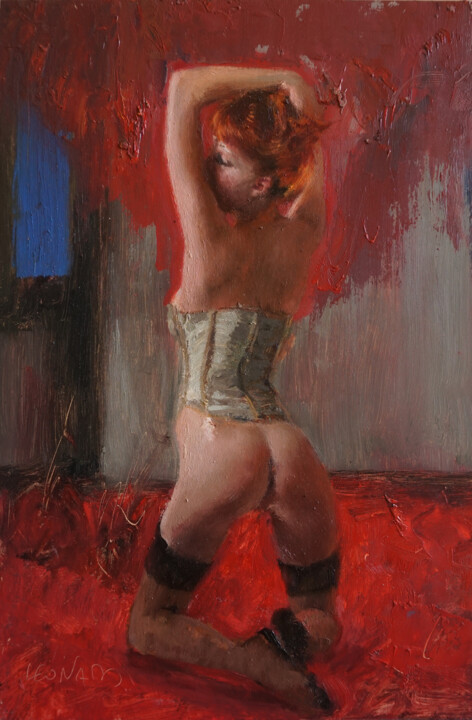 Painting titled "Elle a que ça" by Manuel Leonardi, Original Artwork, Oil